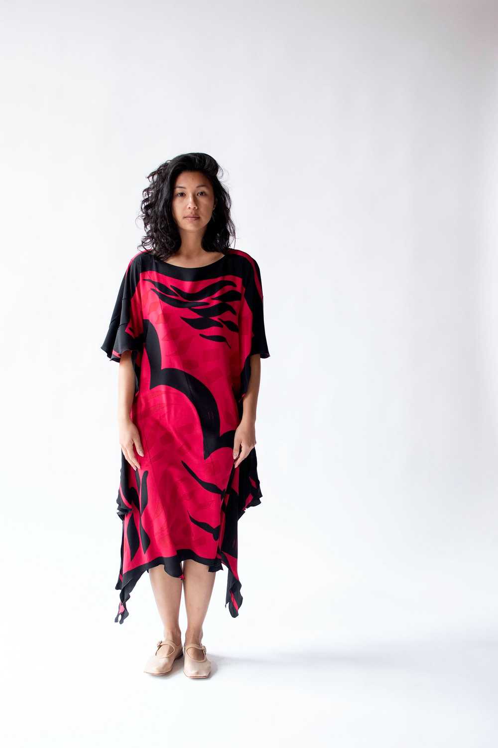 1980s Silk Caftan - image 5