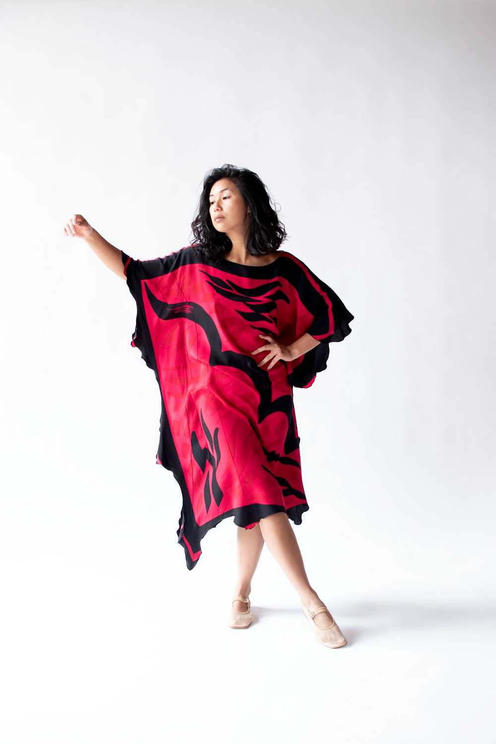 1980s Silk Caftan - image 8