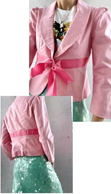 Betsey Johnson pink bow blazer