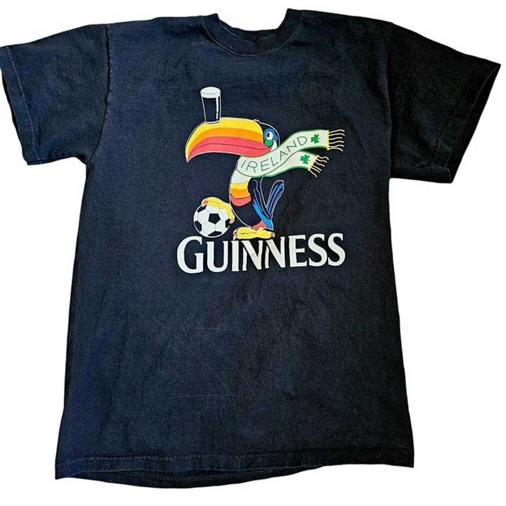 Vintage 90s Soccer Ireland Guinness Graphic Tshir… - image 2