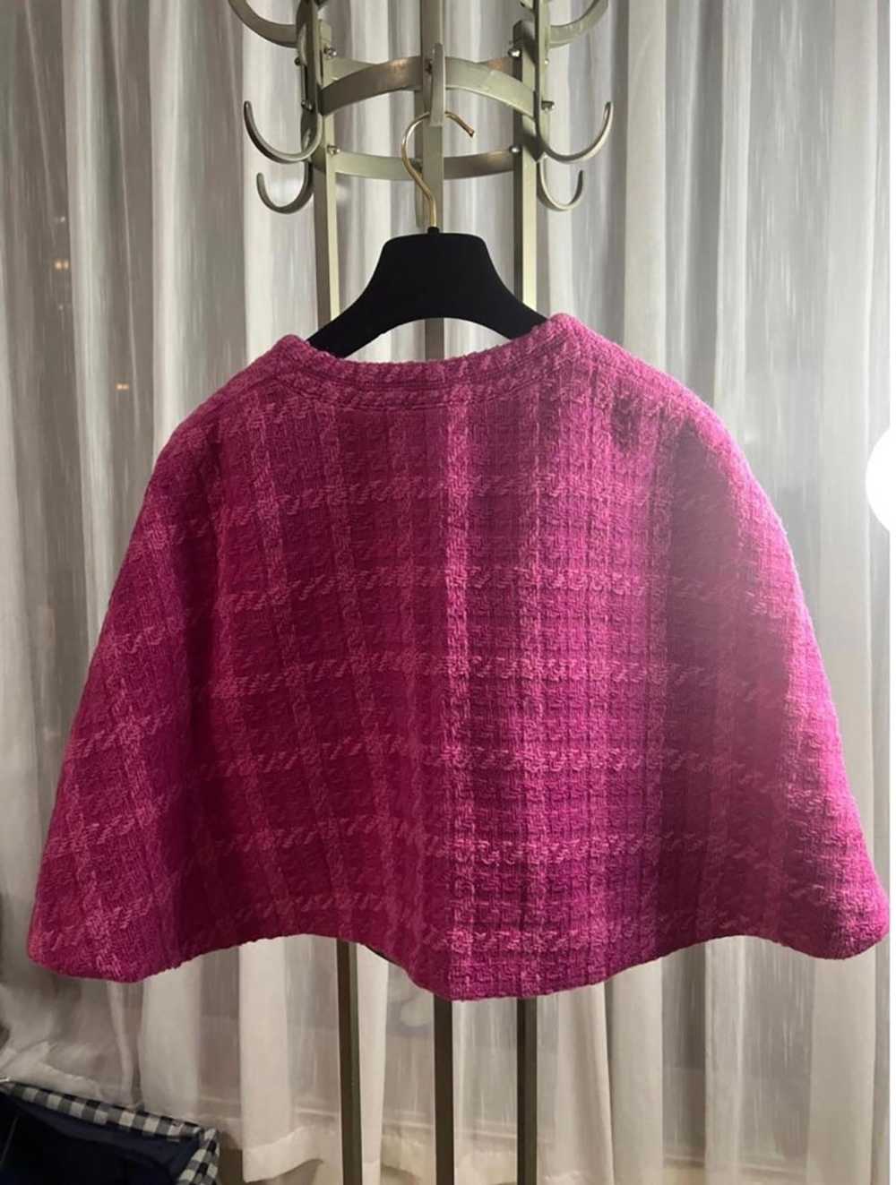 Product Details Pink Tweed Cape Jacket - image 7