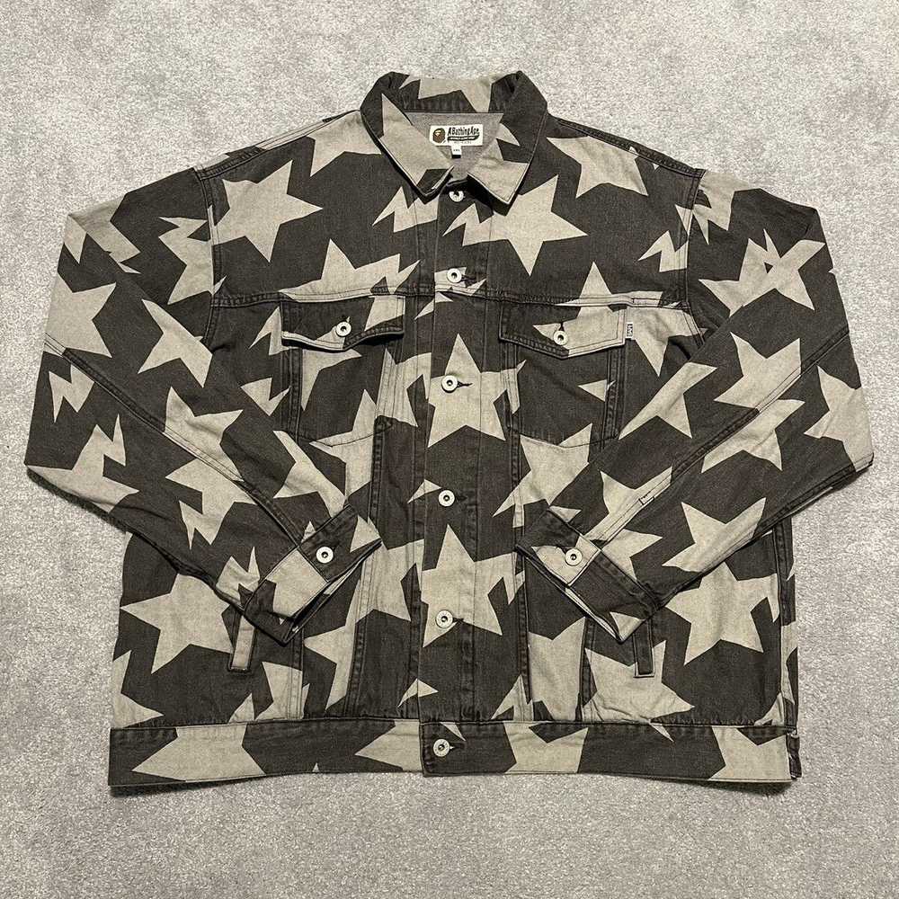 Bape A Bathing Ape Bape Bapesta Pattern Loose Fit… - image 1