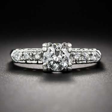 Mid Century .67 Carat Diamond Engagement Ring