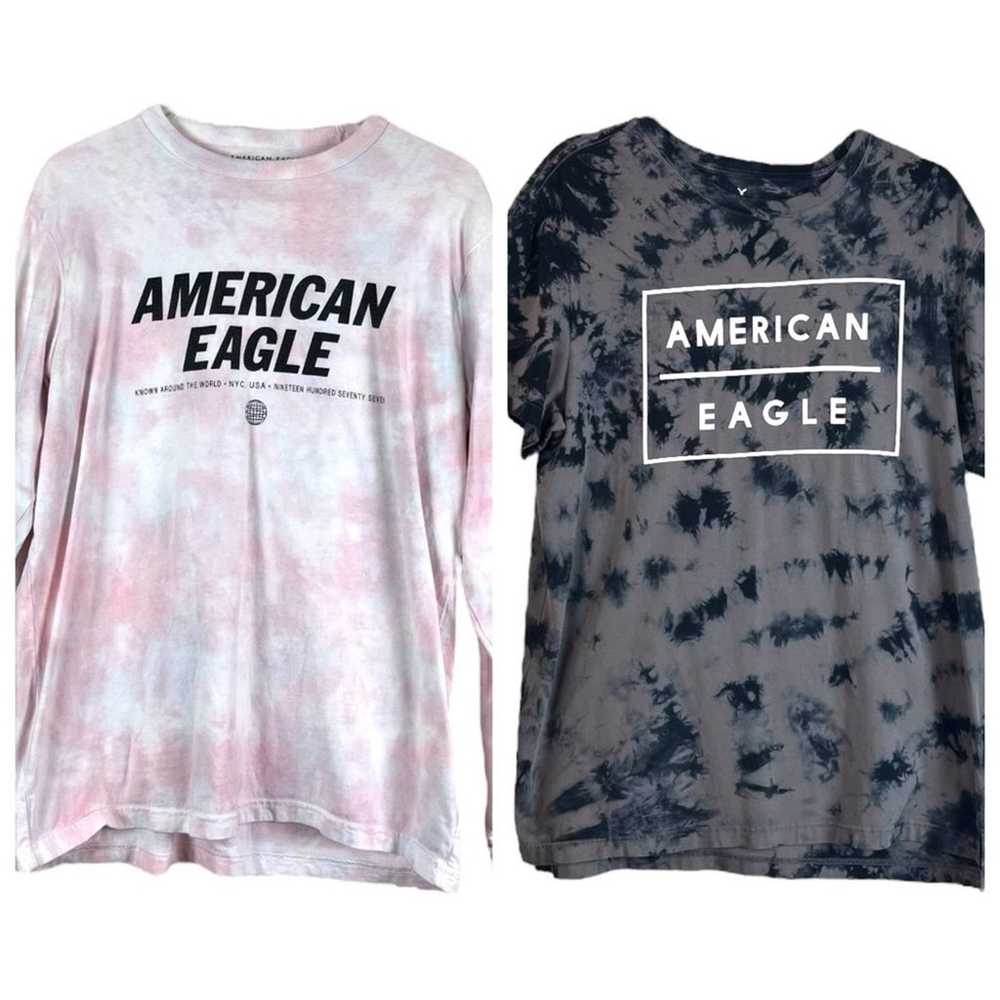 American Eagle Men’s Bundle of 2 T-shirt Pink Whi… - image 11