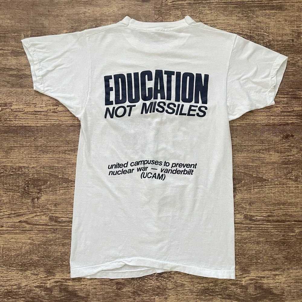 Vintage 1980s Imagine Peace Education Not Missile… - image 2