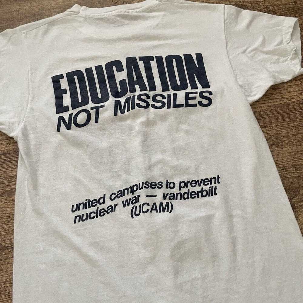 Vintage 1980s Imagine Peace Education Not Missile… - image 6