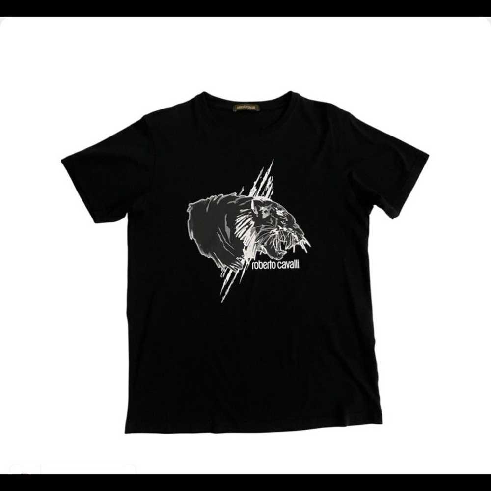 Roberto Cavalli Shirt Tee Lion Graphic Logo Anima… - image 1