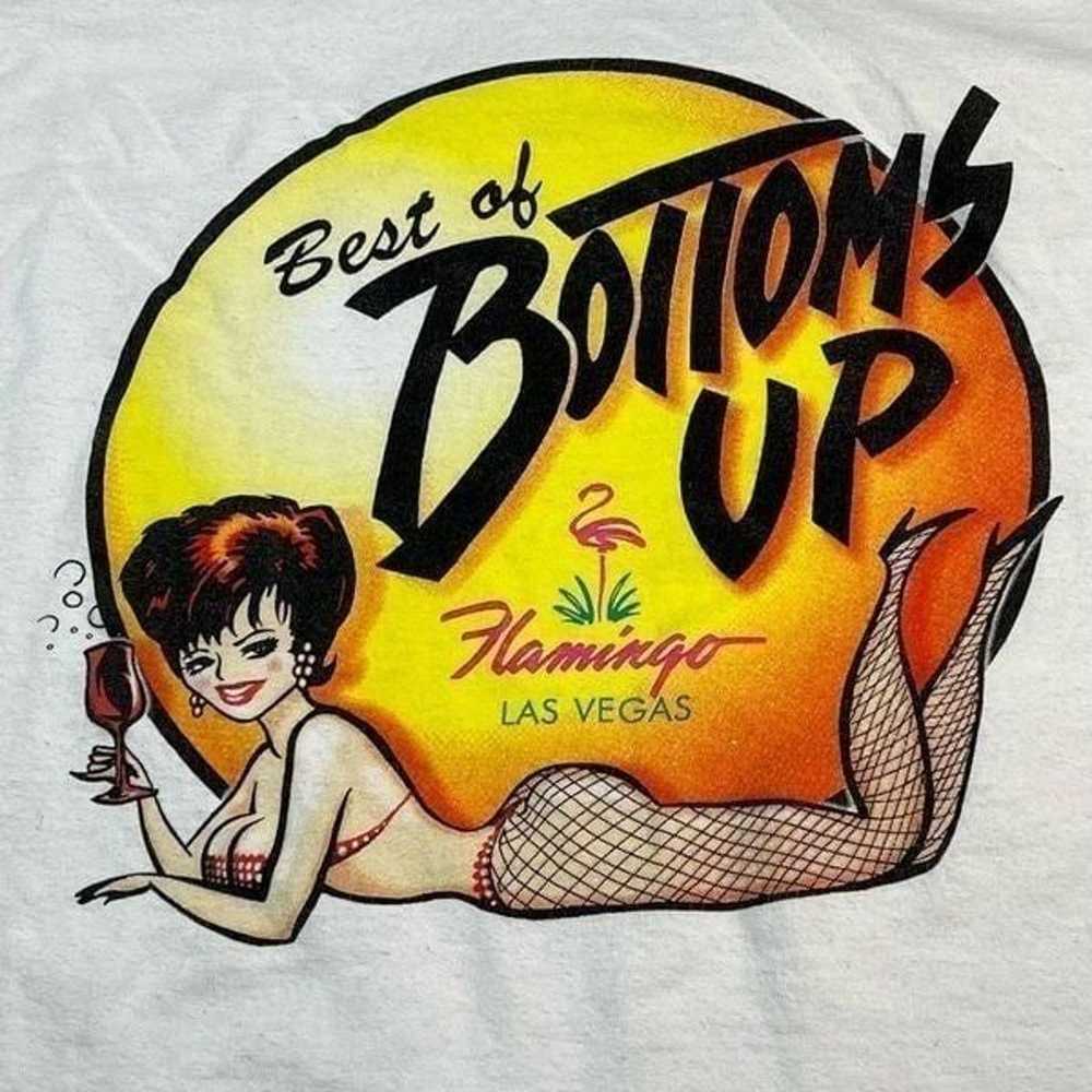 Vintage Y2K Bottoms Up Flamingo Las Vegas Tee - image 2
