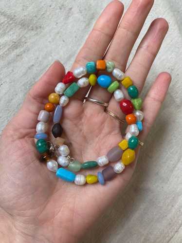 Handmade Pearl & Vintage Glass Bead Necklace | Use