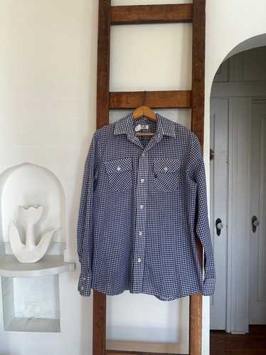 LEVI'S White and Blue Gingham Shirt (S) | Used,…