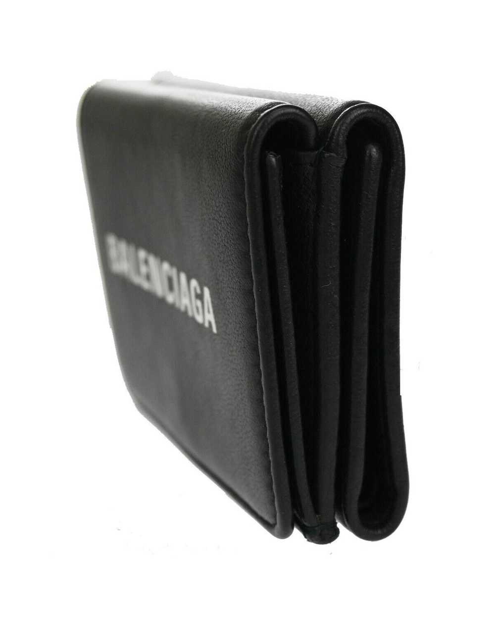 Balenciaga Sophisticated Leather Trifold Wallet w… - image 2