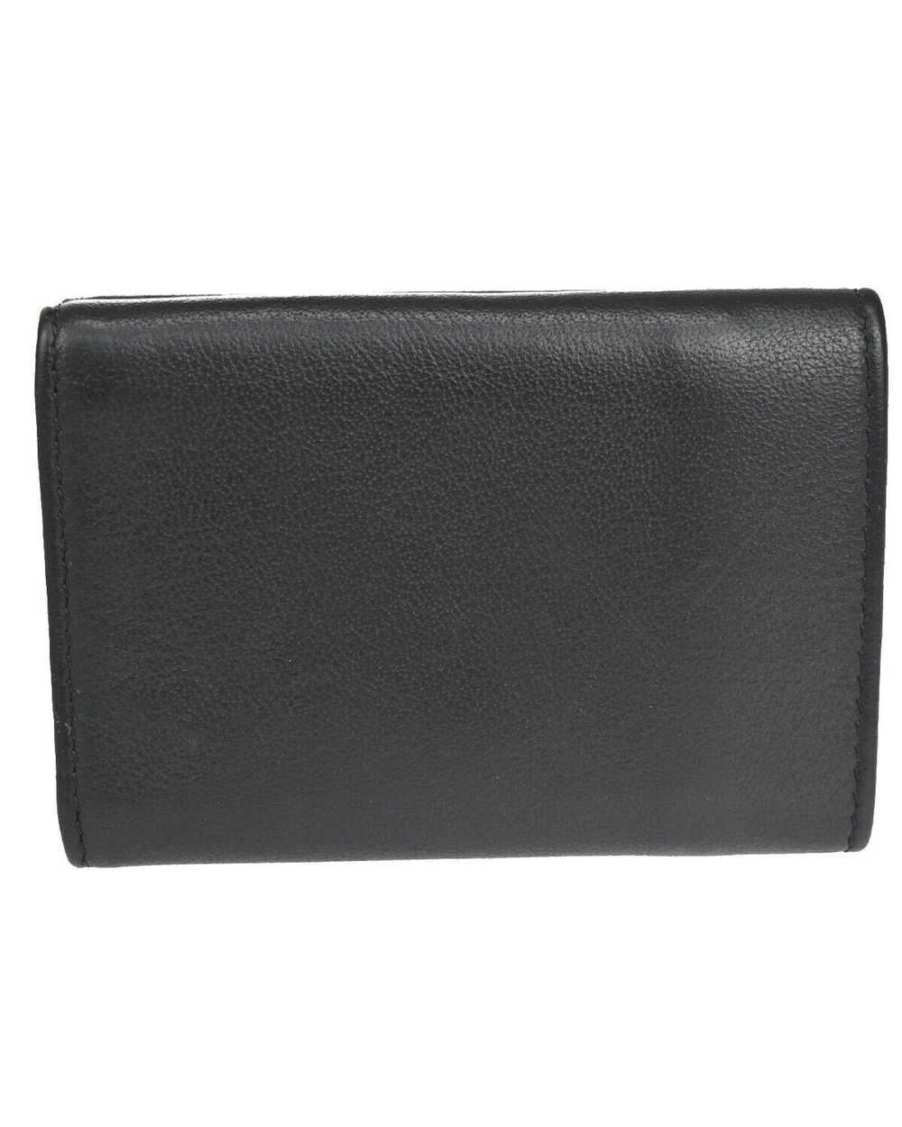 Balenciaga Sophisticated Leather Trifold Wallet w… - image 4