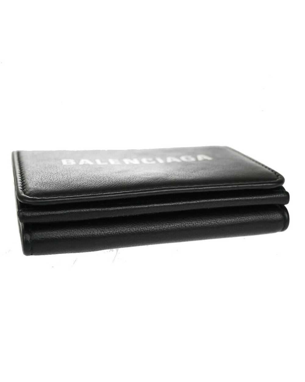 Balenciaga Sophisticated Leather Trifold Wallet w… - image 5