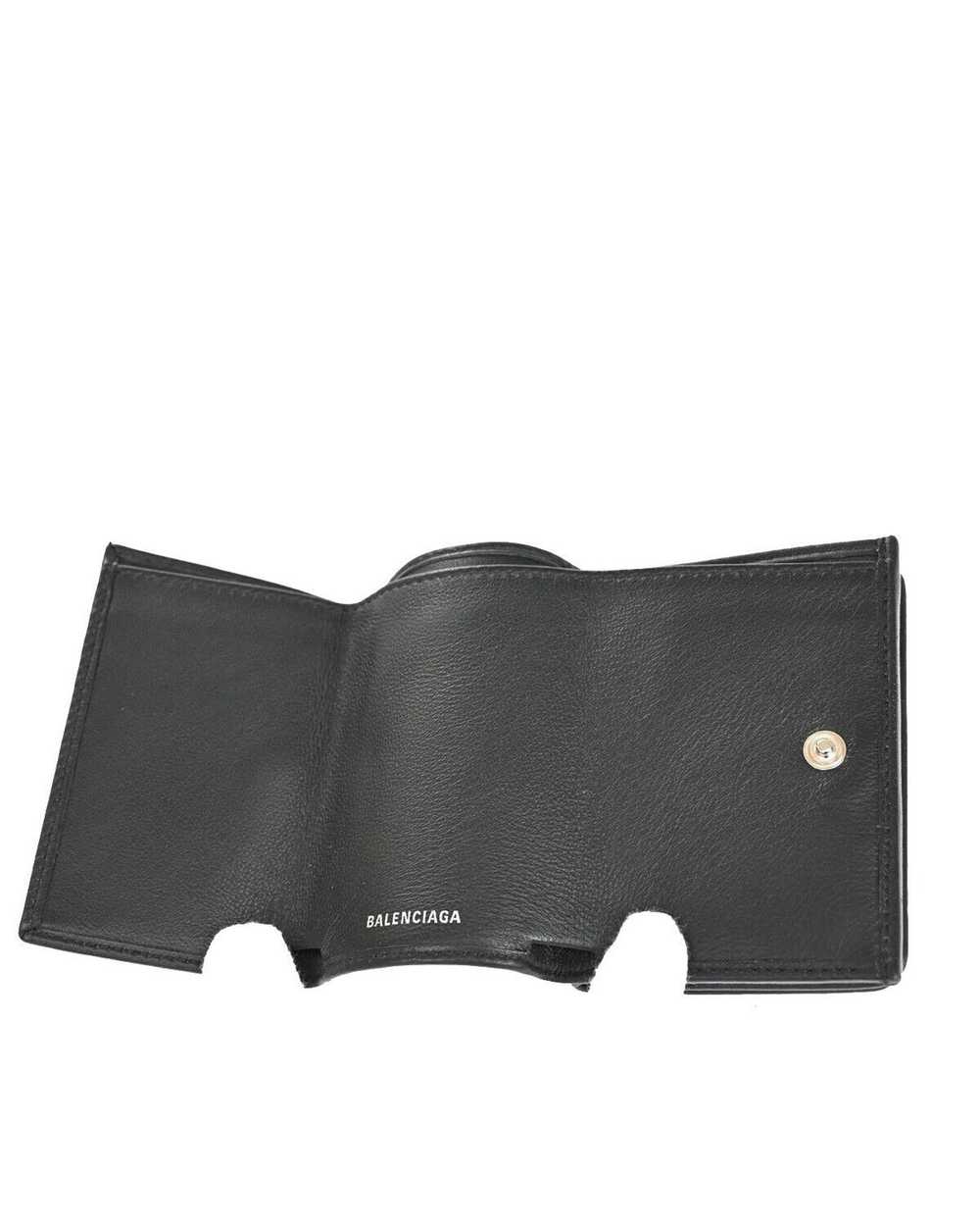 Balenciaga Sophisticated Leather Trifold Wallet w… - image 9