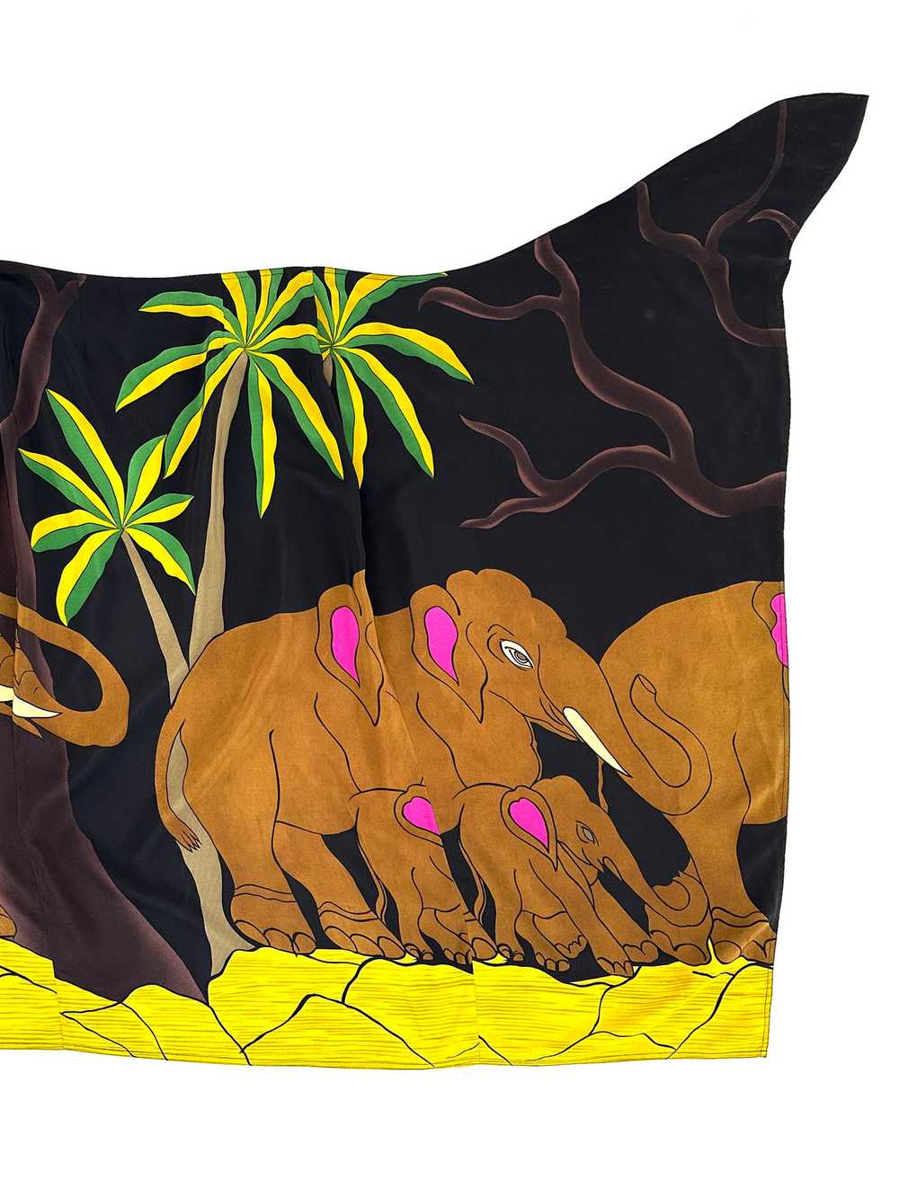Krizia Silk Jungle Print Skirt - image 4