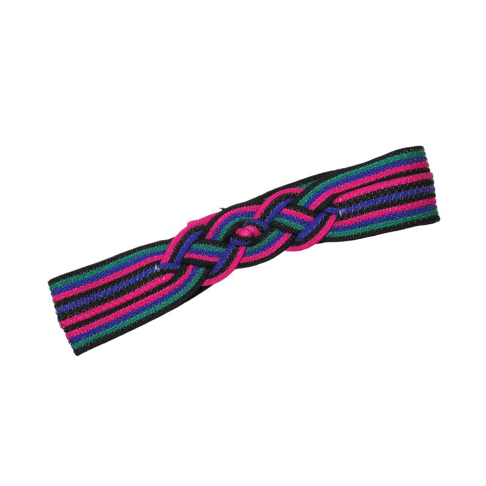 Vintage Vintage Woven Braided Colorful Belt Pink … - image 1