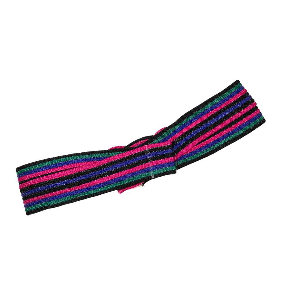 Vintage Vintage Woven Braided Colorful Belt Pink … - image 2