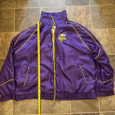 Rare Vintage Minnesota Vikings DeLong selling 1/2 Zip Pullover Jacket NFL Quilt Lining M