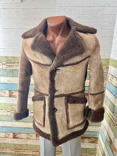 70’s Brown Shearling 3/4 Length Coat