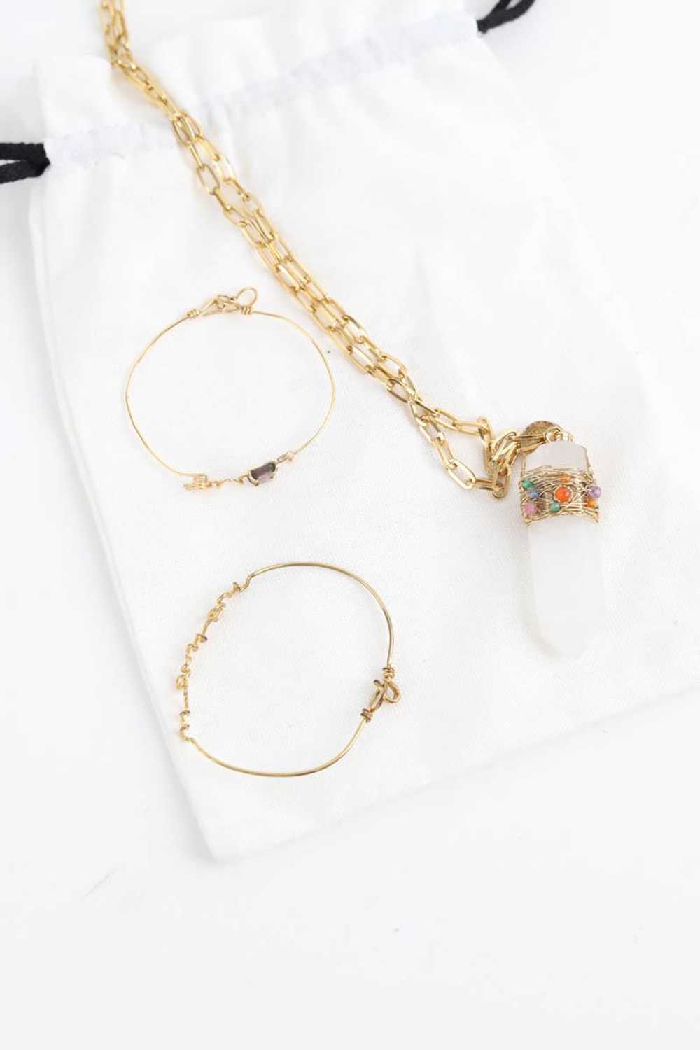 Circular Clothing Collier et deux bracelets doré … - image 3