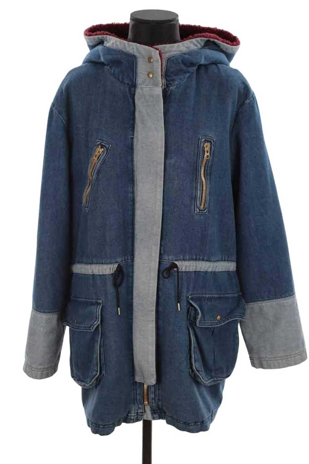 Circular Clothing Manteau en coton Heimstone bleu… - image 1