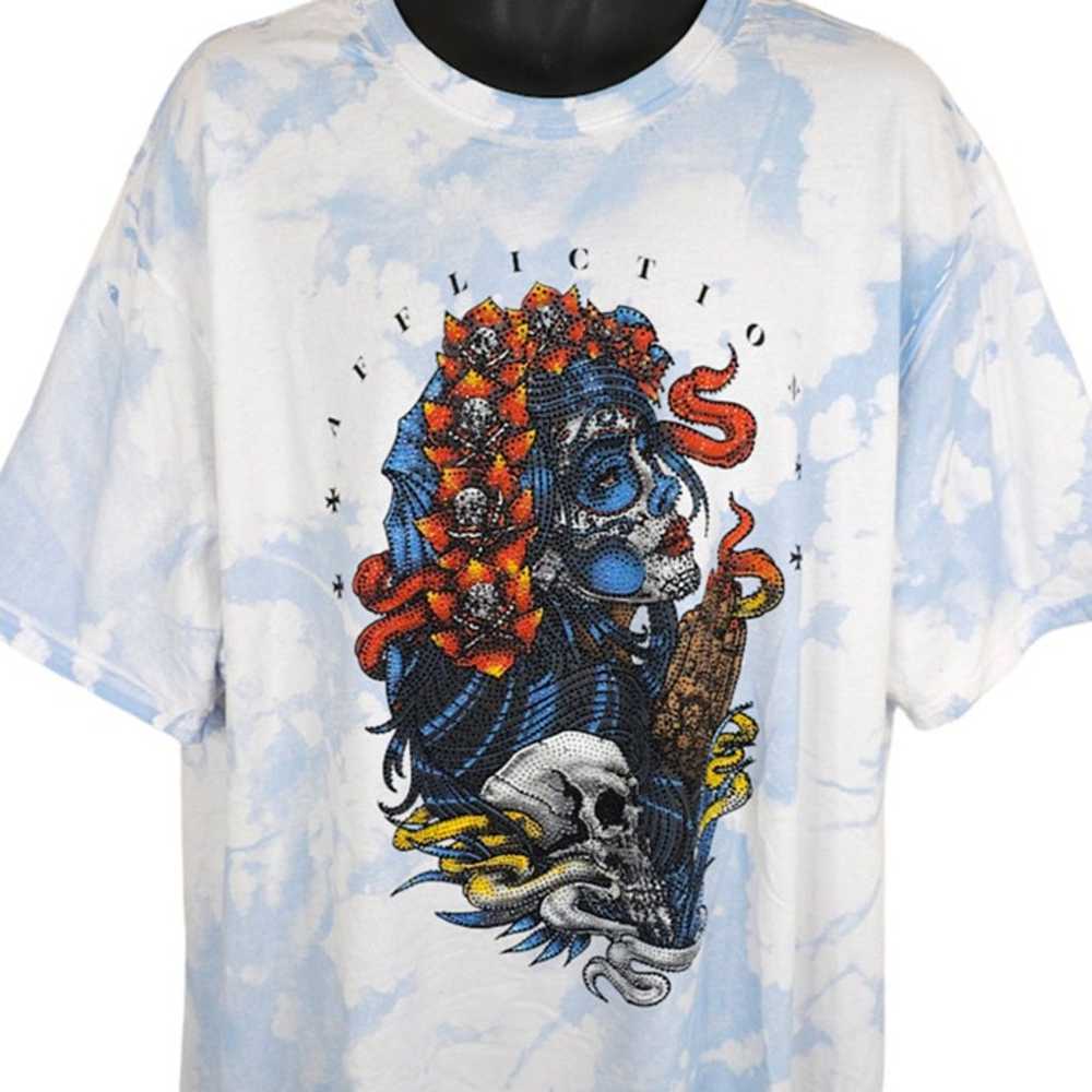 Affliction Sugar Skull T Shirt Mens Size 3XL Blue… - image 1