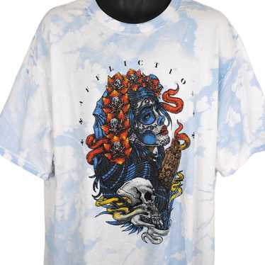 Affliction Sugar Skull T Shirt Mens Size 3XL Blue… - image 1