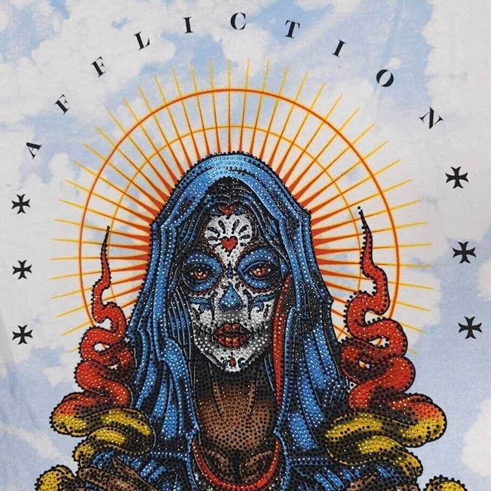 Affliction Sugar Skull T Shirt Mens Size 3XL Blue… - image 6