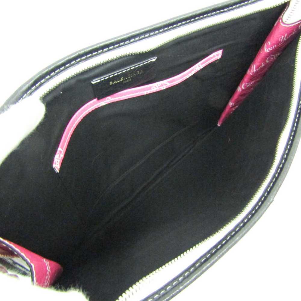 Valextra VALEXTRA Leather Clutch Bag Black - image 3