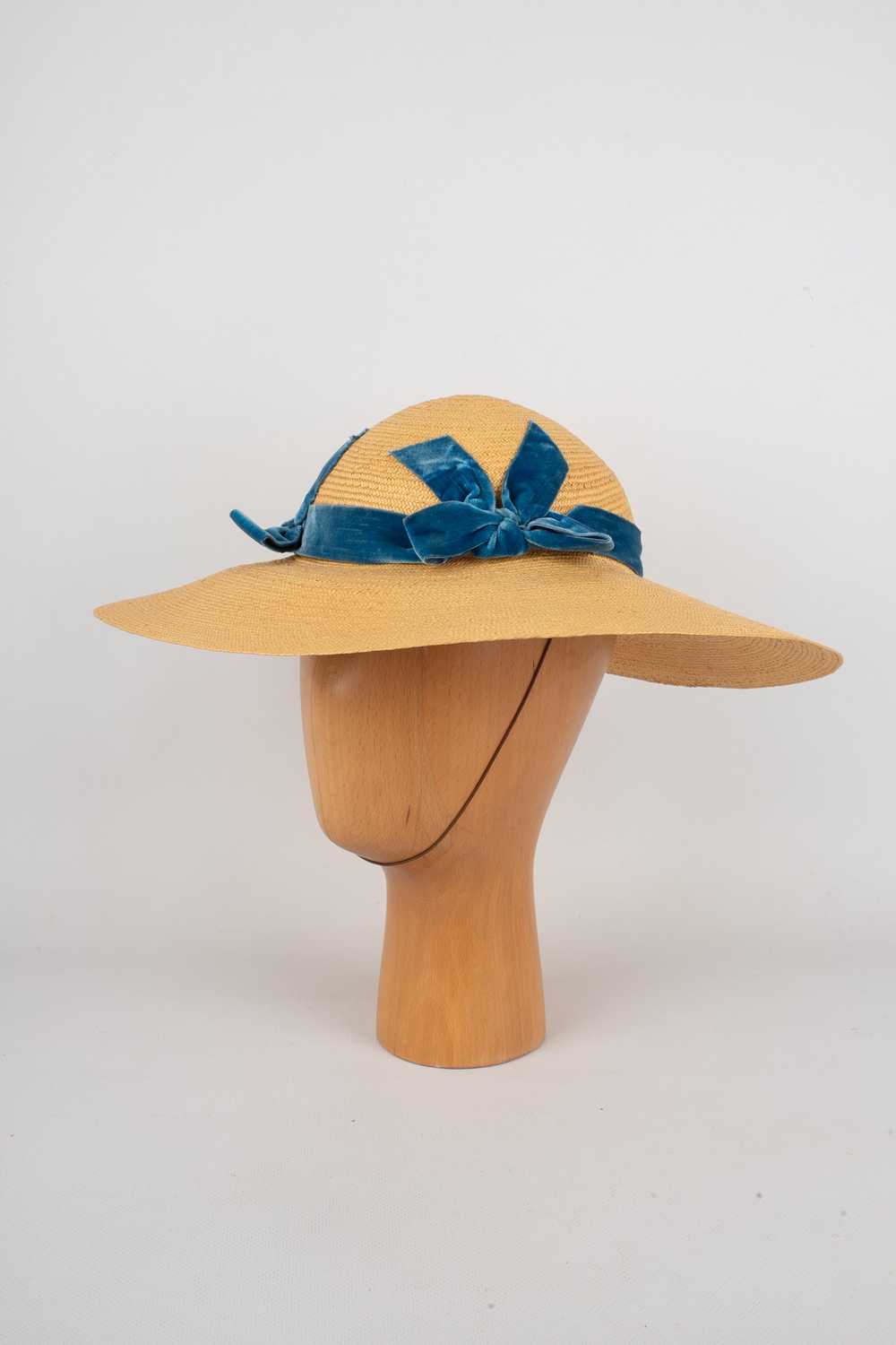 Chapeau de paille 1940-1950's - image 1