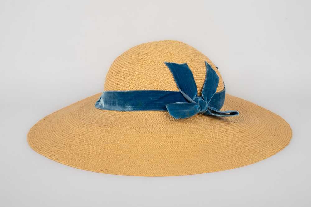 Chapeau de paille 1940-1950's - image 2