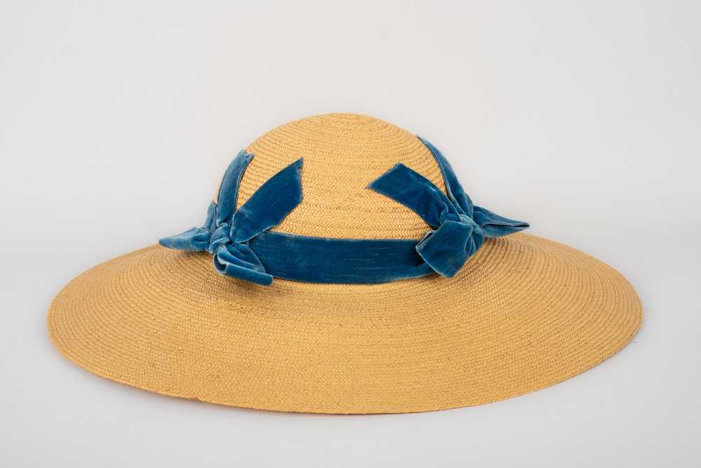 Chapeau de paille 1940-1950's - image 4