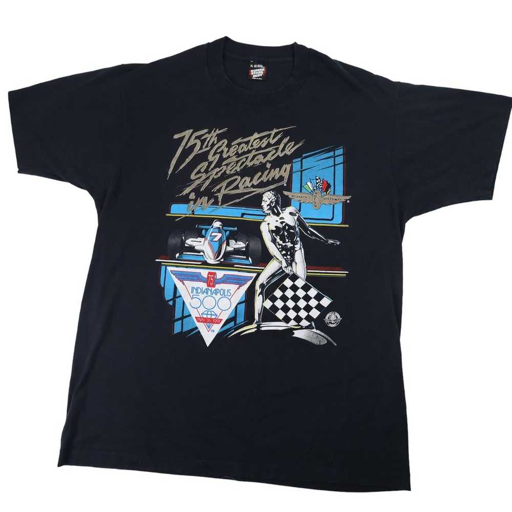 Vintage 75th Indianapolis Indy 500 Graphic T Shirt - image 1