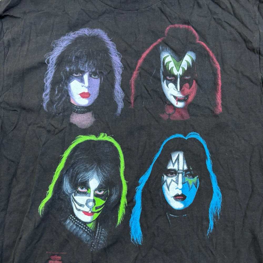 rare vintage kiss 1991 shirt single stitch mens s… - image 4