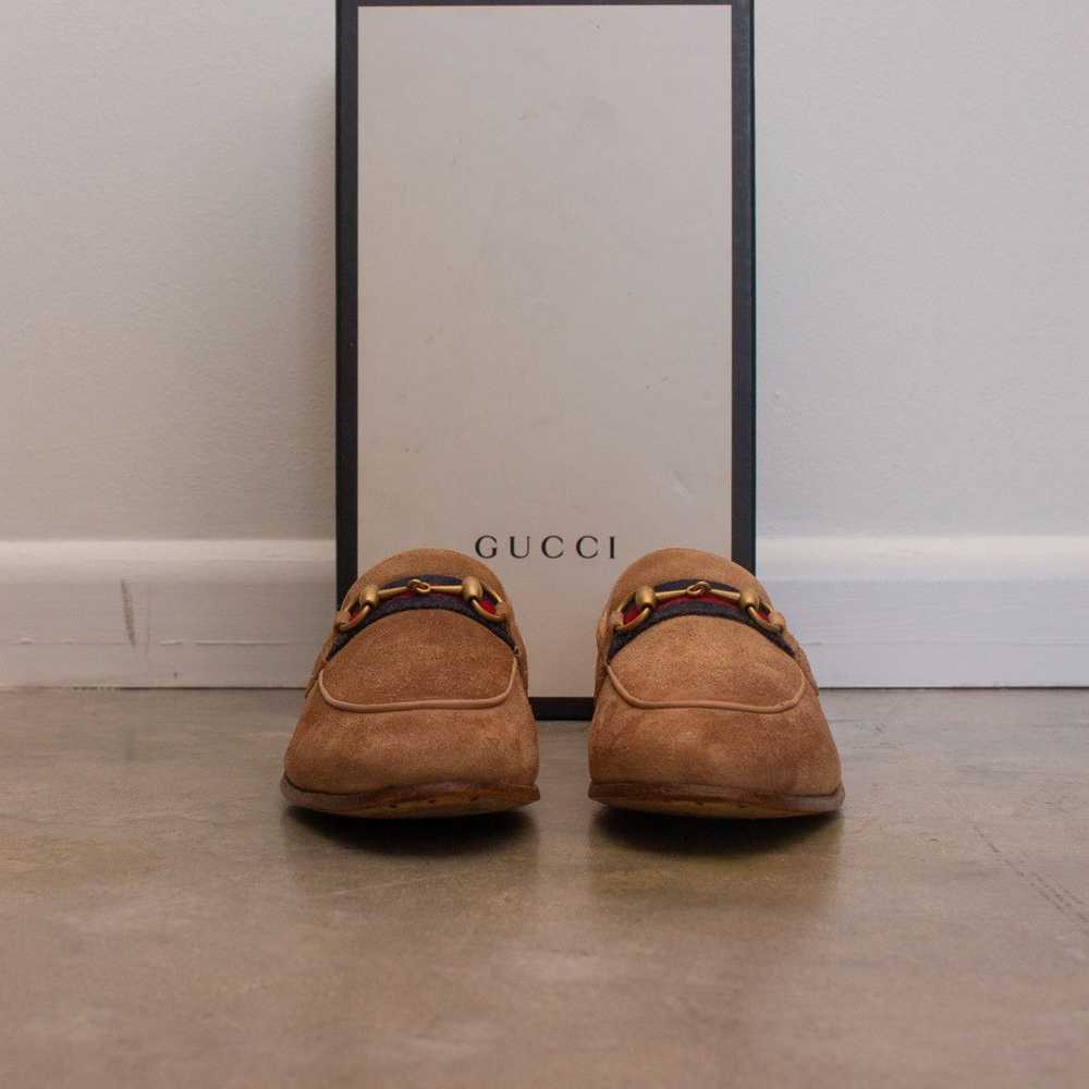 Gucci Gucci Brixton Horsebit Webbing Trimmed Sued… - image 8