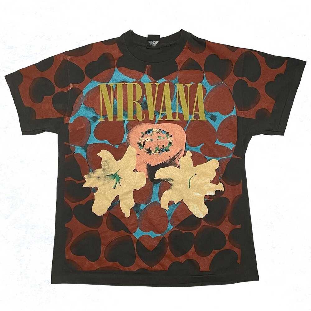 Vintage Nirvana Heart-Shaped Box AOP T-Shirt / XL… - image 1