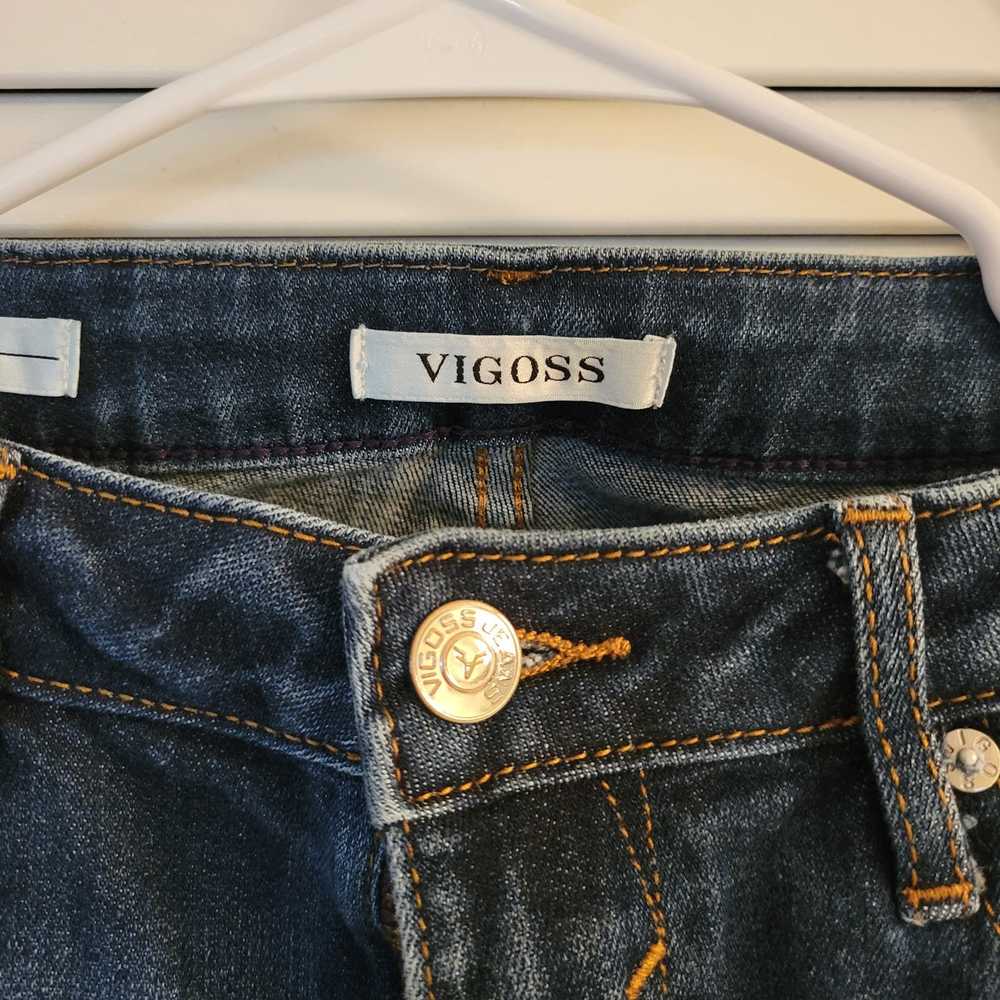Designer Vigoss Boot Cut Jeans Distressed Size 28 - image 2