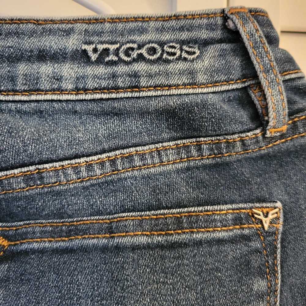 Designer Vigoss Boot Cut Jeans Distressed Size 28 - image 5