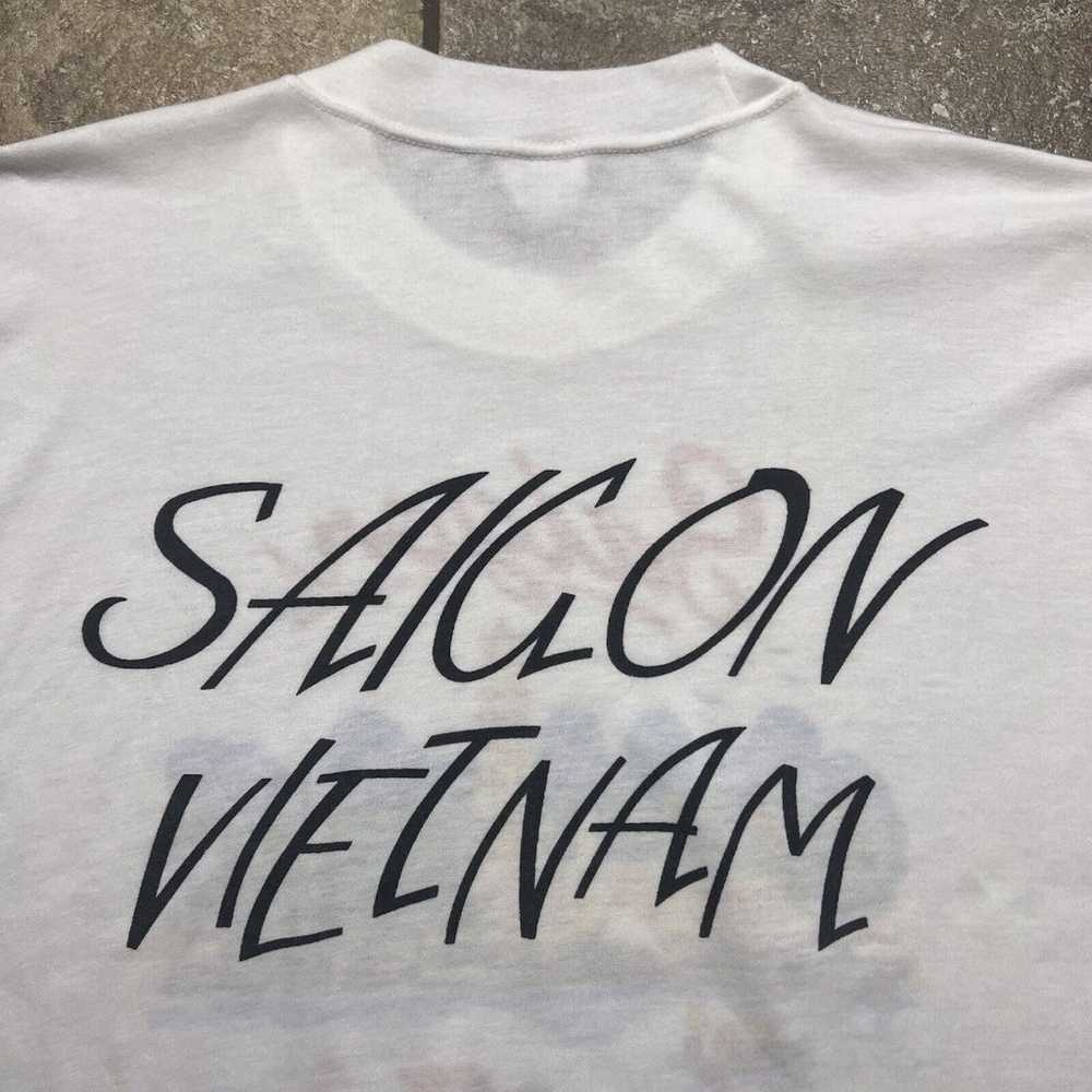 VINTAGE 60s Saigon Vietnam Asia Art Shirt Large M… - image 4