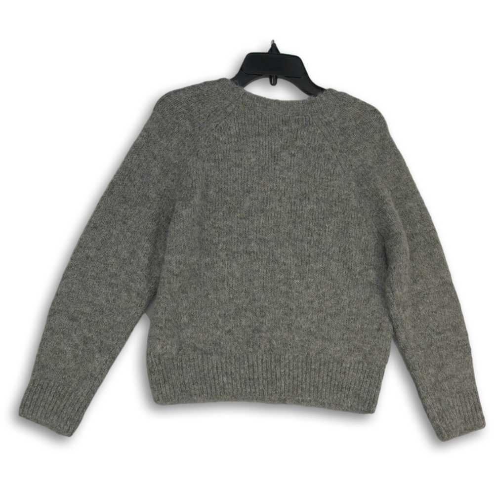 NWT Express Womens Gray Knitted Round Neck Long S… - image 2