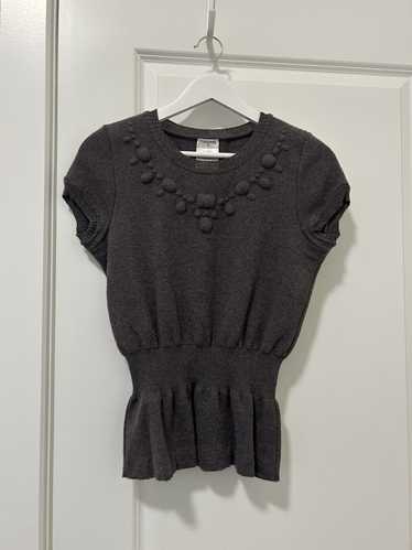 Chanel Chanel Wool Short Sleeve Sweater Dress Skir