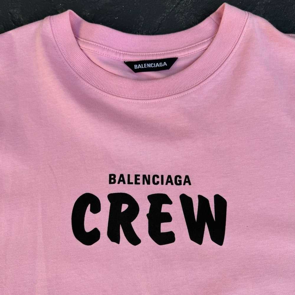 Balenciaga Crew Pink Oversized Tee Rue De Sevres … - image 2