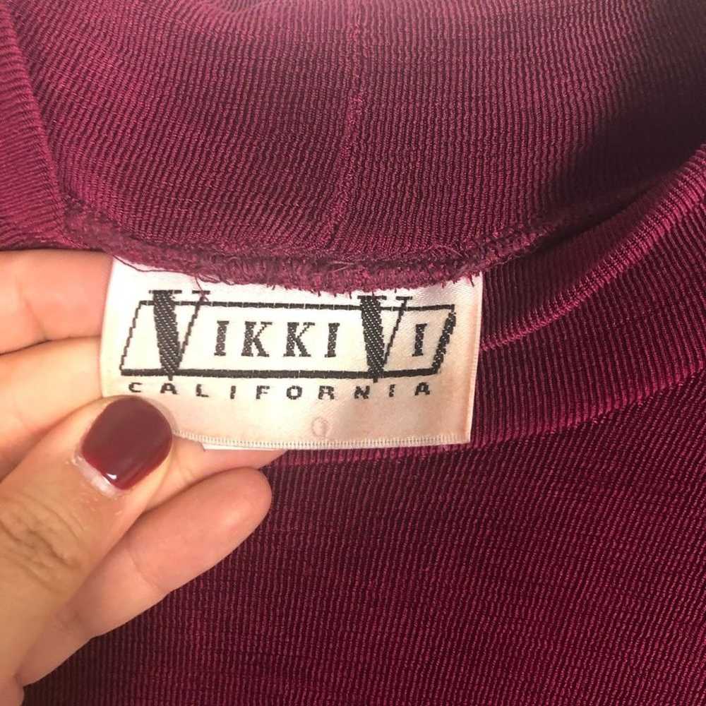 Vintage Vikki Vi Pink Mock Neck Top Port - image 3