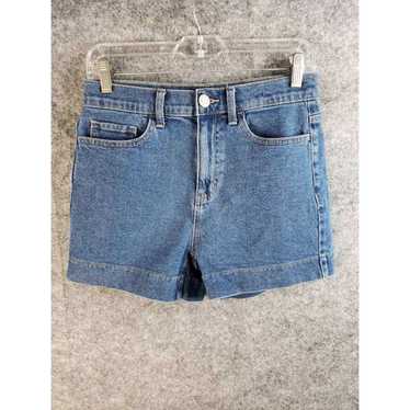 HIGH So Denim Blue Jean Mom Shorts Junior's 7 M M… - image 1