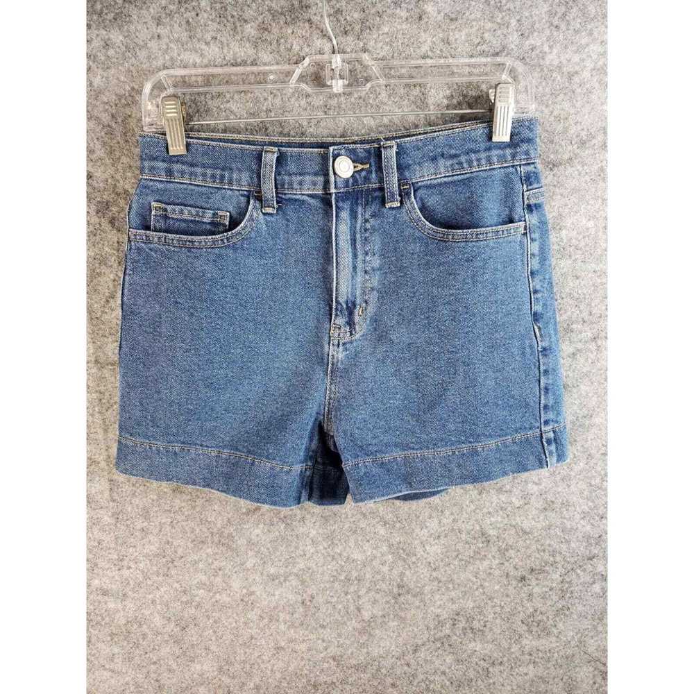 HIGH So Denim Blue Jean Mom Shorts Junior's 7 M M… - image 2