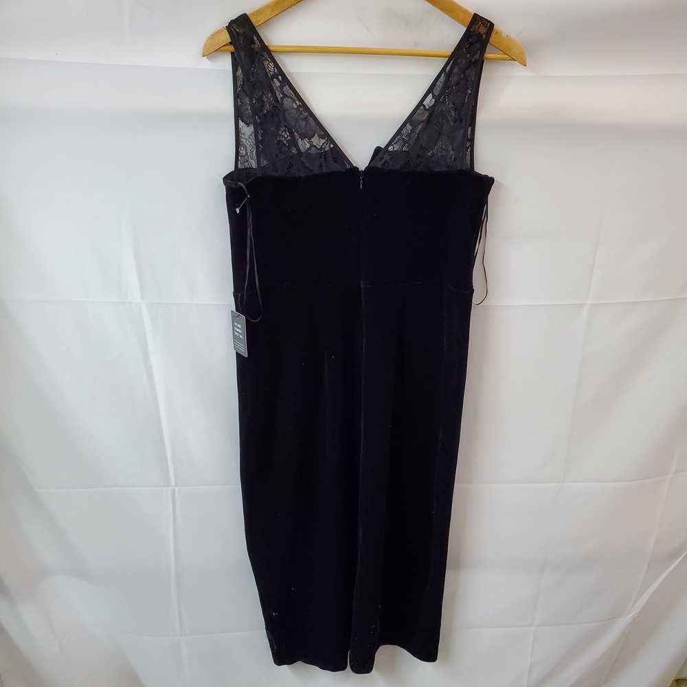 Express Black Velvet Lace Dress Size Medium with … - image 4