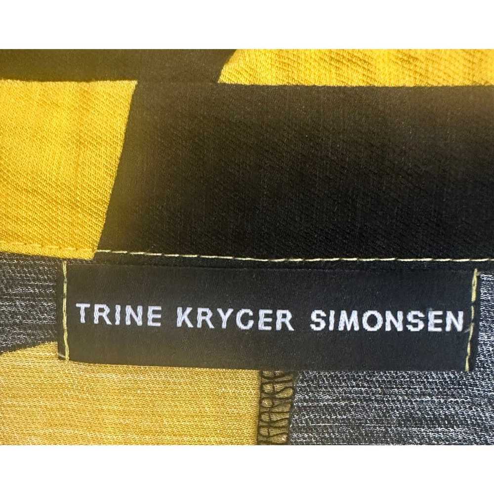 TRINE KRYGER SIMONSEN women's black yellow geomet… - image 5