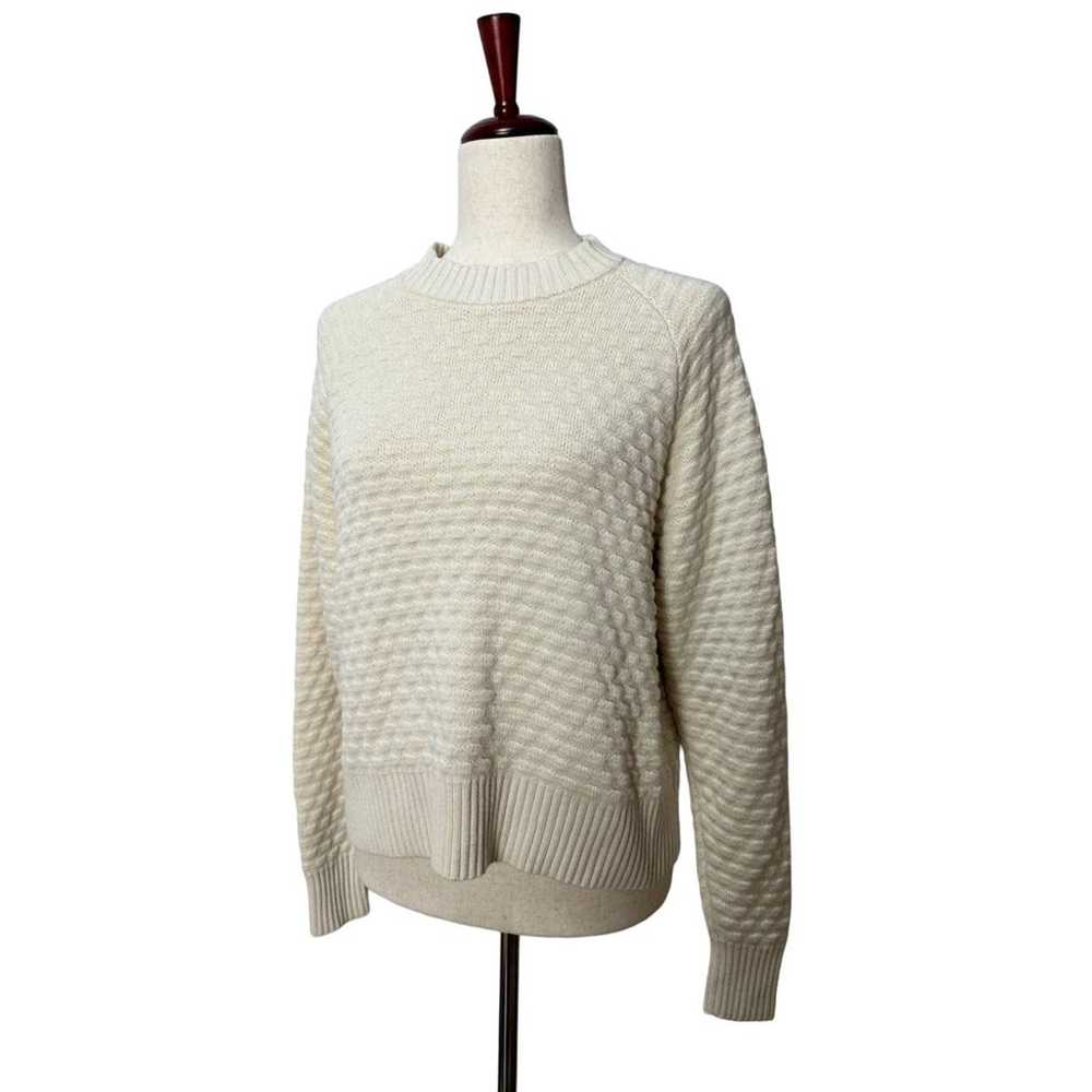 Lululemon Women’s Sz M/L Cream Sweater Texture Pl… - image 1