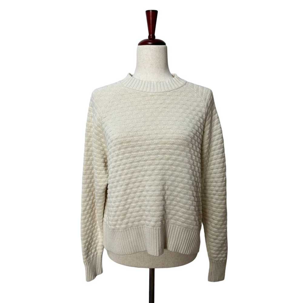 Lululemon Women’s Sz M/L Cream Sweater Texture Pl… - image 2