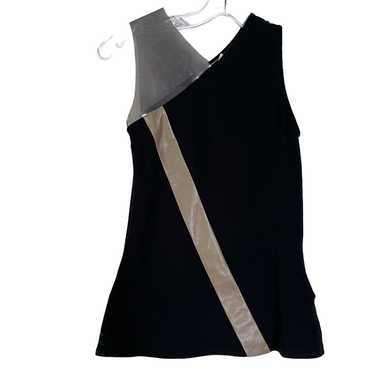 Hache black colorblock sleeveless top size 40/M